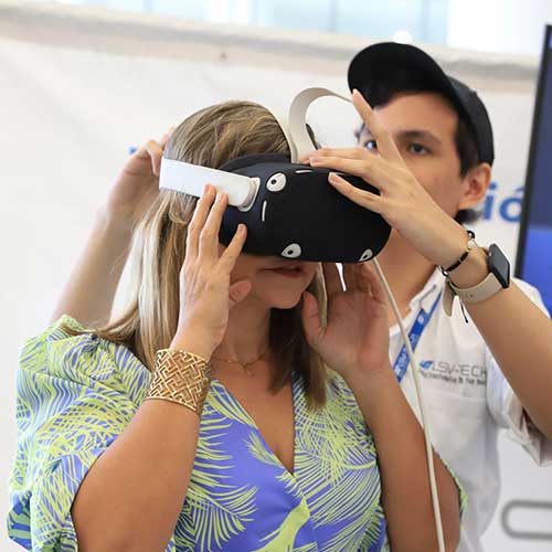 experiência de realidade virtual com lsv